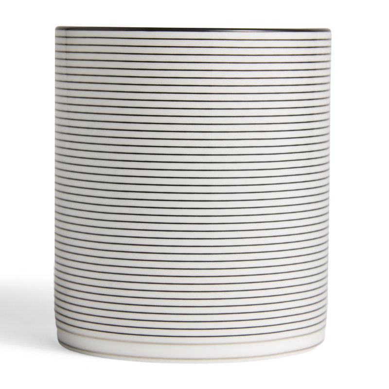 Vera Wang Luxe Graphite 15.5floz Mug, Stripe