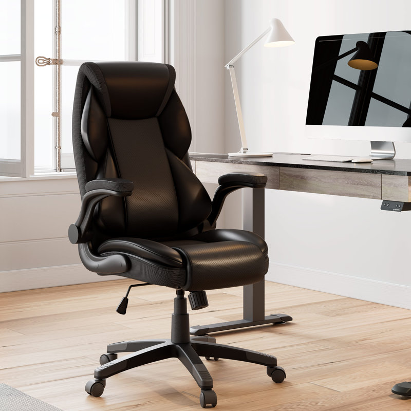 Alahni Executive Chair with Headrest, Black/Black