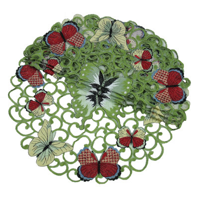 Weddington Polyester Embroidered Round Doily