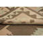Tapis brun à motif géométrique tissé à plat 8 x 12