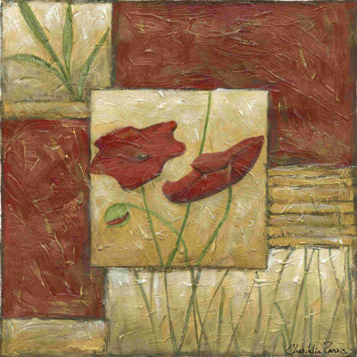 Collage de laque rouge I