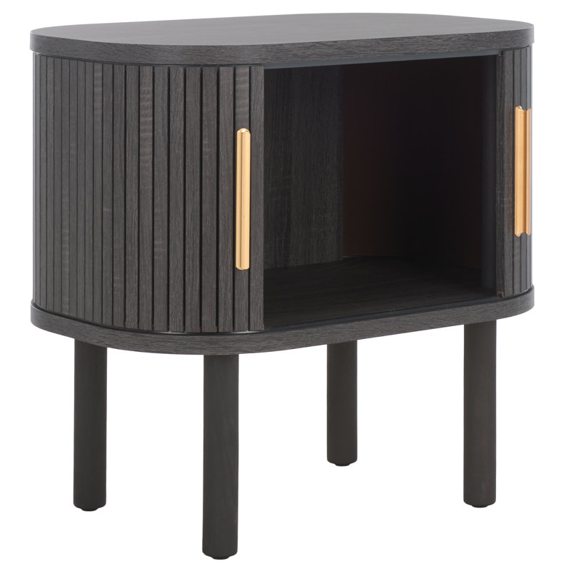 Table de chevet l 21,65 po Cestar, Noir patiné