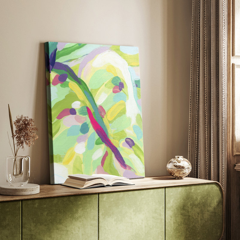 Bright Tropical Abstraction VI - galerie sur mesure, H 60 po x l 40 po