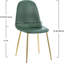 Chaise d'appoint rembourrée en vert