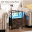 40cm W Metal Bedside Table
