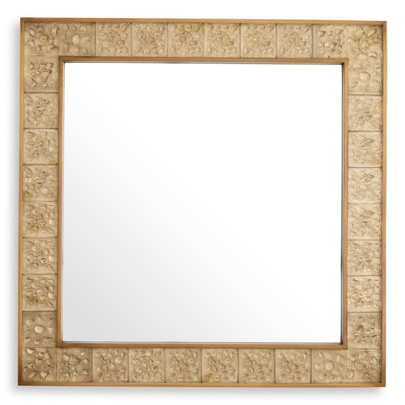 Mellot Square Brass Wall Mirror