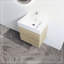 24" Wall-Mounted Bathroom Vanity With Resin Sink, 2-Soft Close Drawers