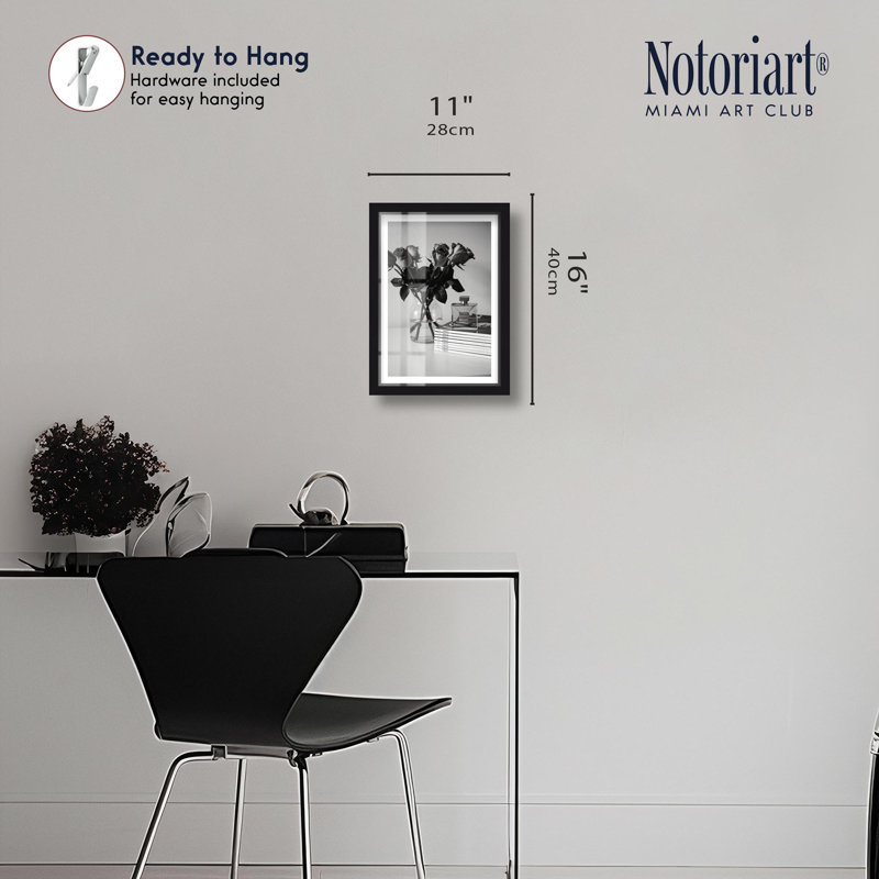 Boîte-cadre parfumée imprimée par Notoriart, Noir, H 16 po x l 11 po