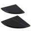 Tablette d'angle en marbre noir 2 pièces Lovdeco, tablette de coin en marbre noir Nero Marquina, tablettes d'angle polies de 9 po pour salle de bain, cuisine, bureau, salon, 2 pièces-129388257
