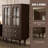 Dark-coffee Solid Wood + Glass Display Cases