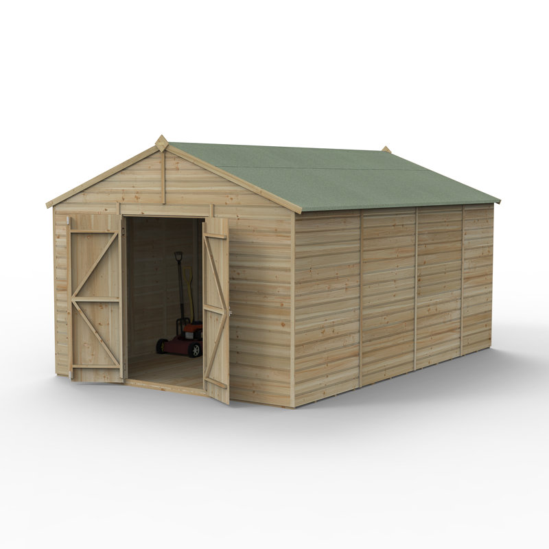 Beckwood 8 ft. W x 10 ft. 6 in. D Solid Wood Apex Garden Shed