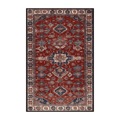 Machine Washable Persian Black Area Rug