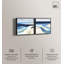 Sandy Horizon Diptych Canvas Print Livingroom Wall Art Set by Art Remedy, White Frame, 24 x 24-99159277-99159268