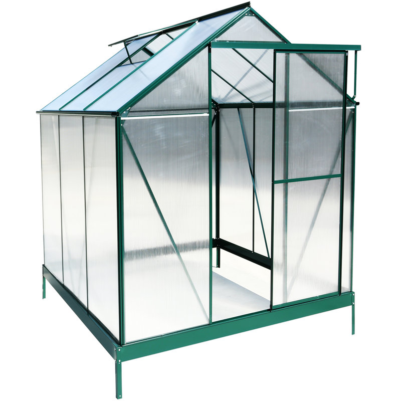 Serre en polycarbonate, H 96,8 po x l 75,2 po x P 75,2 po, Vert