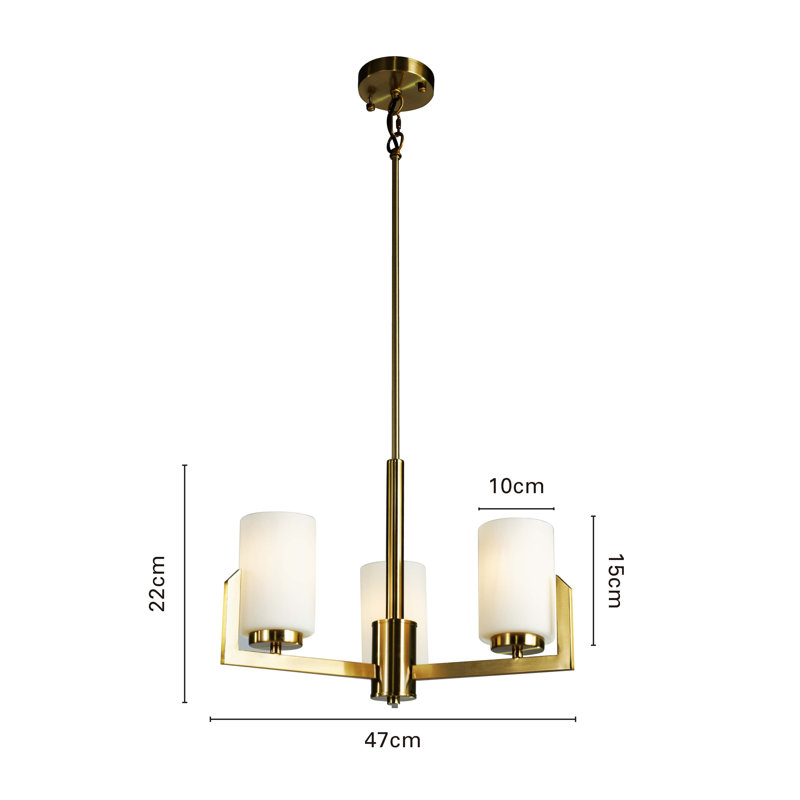 Lustre empire 3 lumières façon bougie