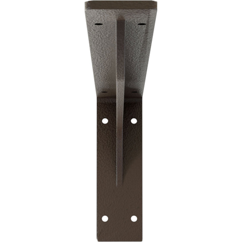 Support en acier Embrey, H 6,5 po x l 2 po x P 18 po, Brun martelé