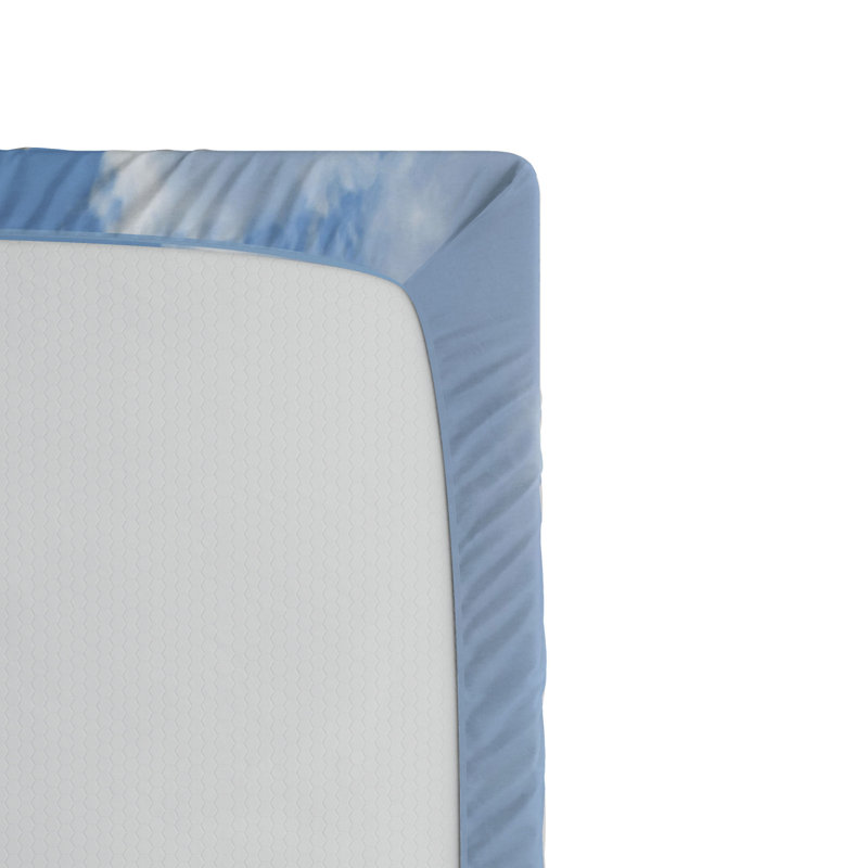 Twin White Microfiber Fitted Sheet with Horse Print