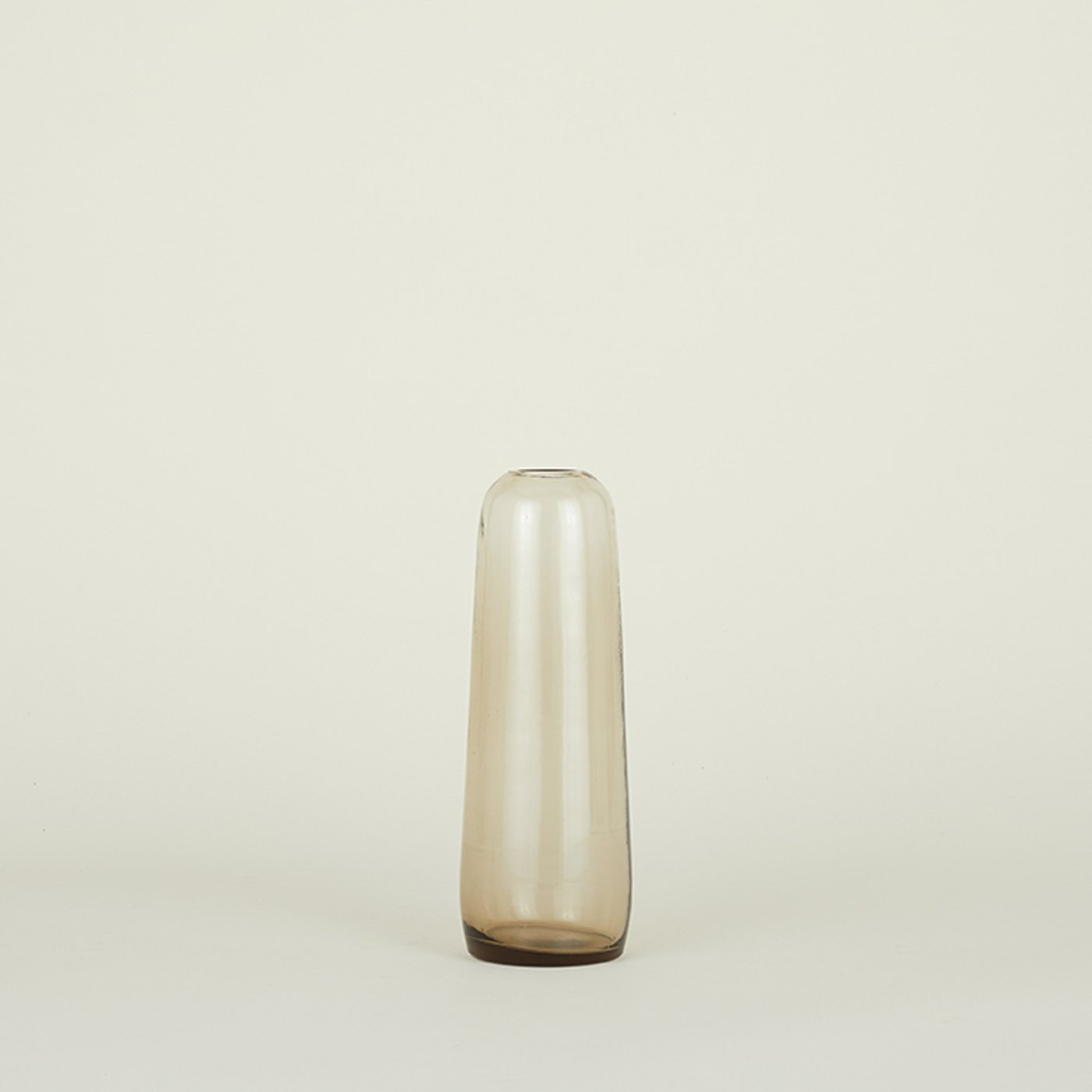 Aurora Handmade Glass Table Vase, 11.5" H x 4" W x 4" D, Smoke