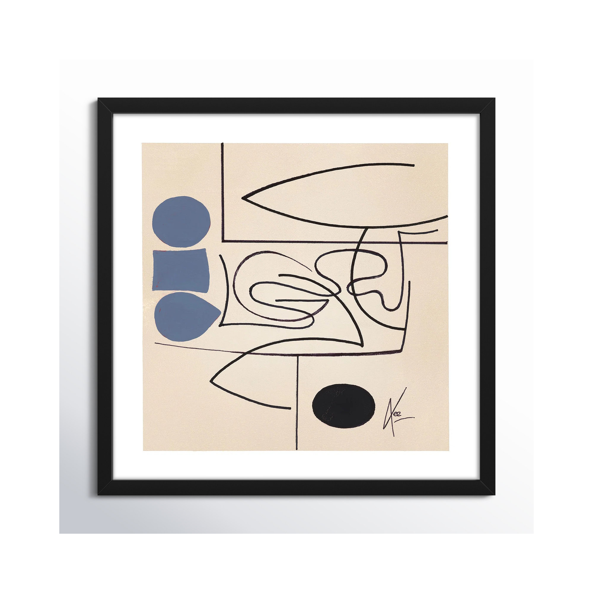 Reflection 2 by Lee Lessem, 36" H x 36" W x 1.25" D, Black