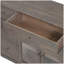 Armoire spacieuse brun foncé avec 2 portes et 7 tiroirs pour le rangement du salon et de la salle à manger-1163555466
