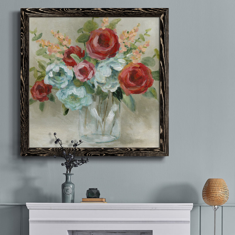 Playful Nature 5 - Peinture sur toile encadrée, H 31,5 po x l 31,5 po x P 1,5 po, Cadre noir