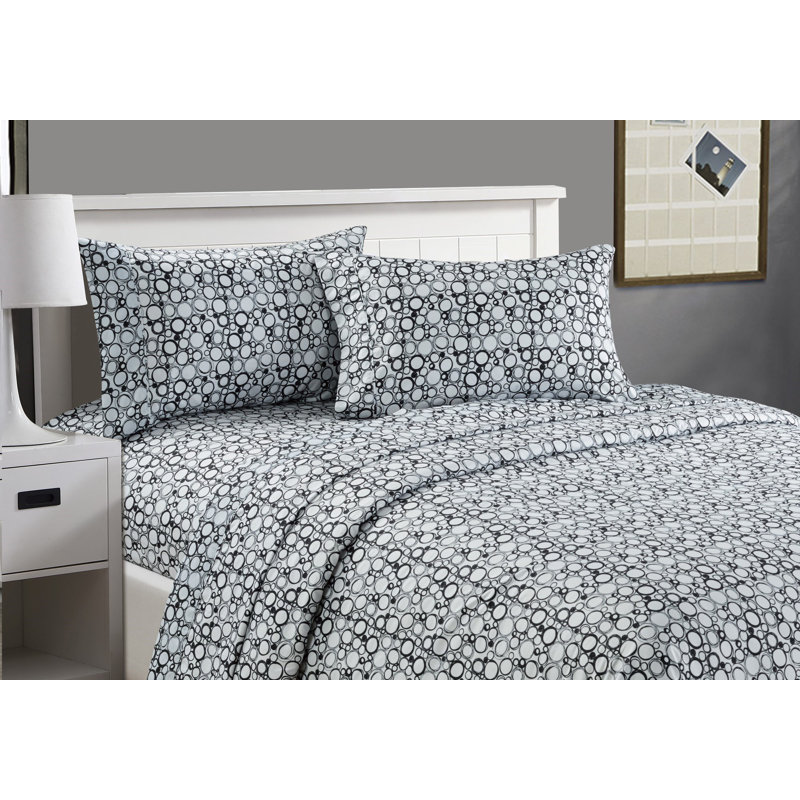  Ensemble de draps Soft Touch, Très grand, À pois