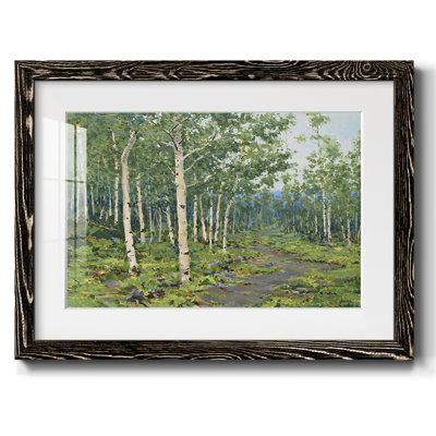 Dans la forêt - reproduction encadrée rustique avec tableau mat