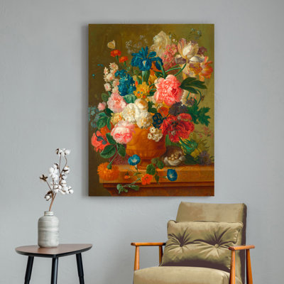 Flowers In A Vase by Ambrosius Bosschaert The Elder - Wrapped Canvas Painting