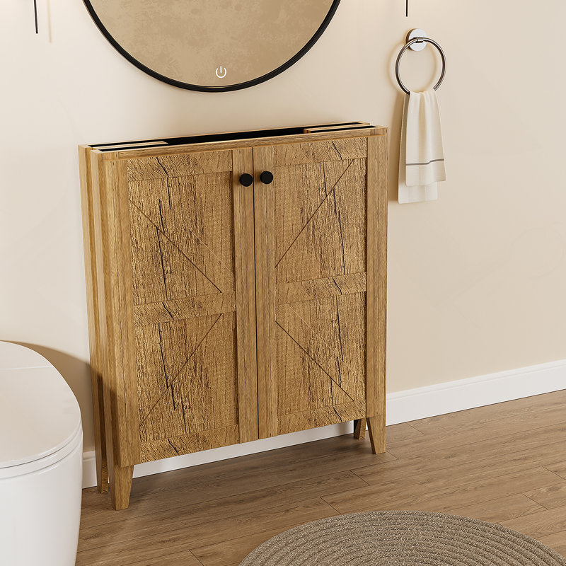 Armoire pliante avec évier en céramique, Chêne doré