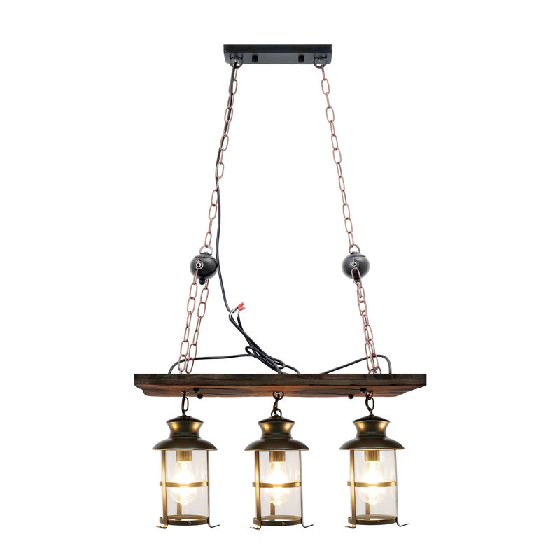 Luminaire suspendu pour îlot de cuisine 3 lumières Brocadero, H 15,75 po x l 27 po