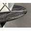 Cesarino Marble Effect Round Sofa Side Table - Glass Topped Metal Leg Small Table-634998428-634998432