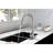 Kitchen Faucet With Pull Down - 360 Rotating Nozzle For Effortless Water Flow, Single Handle Temperature And Flow Management, Corrosion Coating Pull-Down Spray Head-1094926133