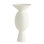 Wide Chiseled Orb Vase-Matte White