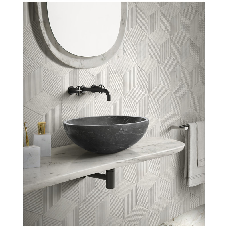 Lavabo vasque en marbre gris foncé Luxury