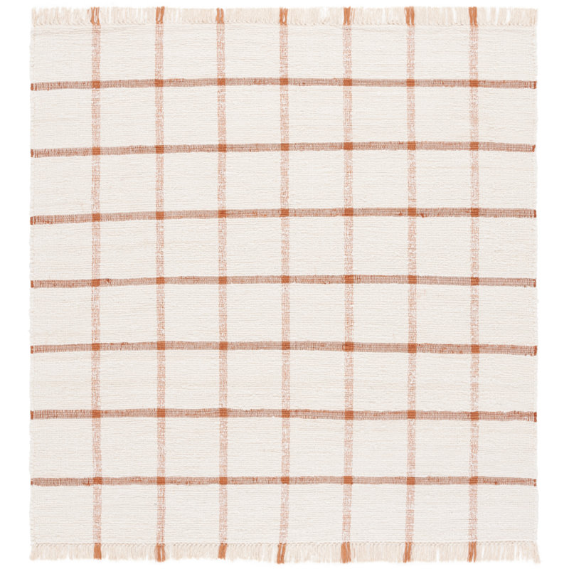 Tapis Montauk 322 ivoire / rouille, Carré 6 pi