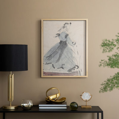 Reproduction encadrée vintage en bois massif Lxxxix