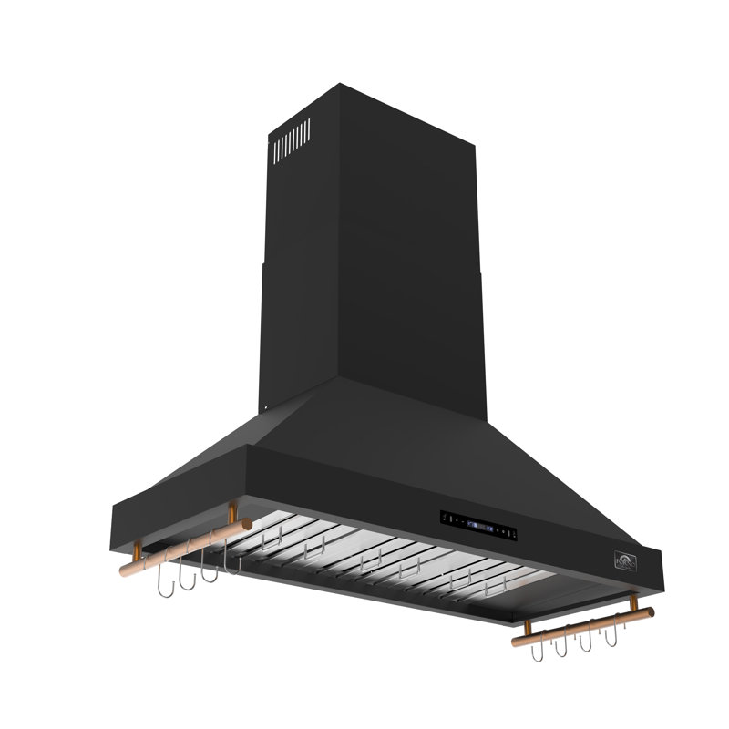 Venezia 48 Wall-Mounted Hood Black, Black