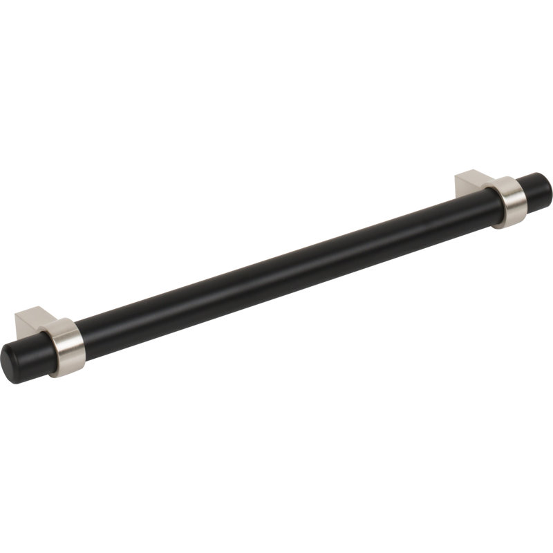 Key Grande Bar / Handle Pull, Matte Black/Stain Nickel