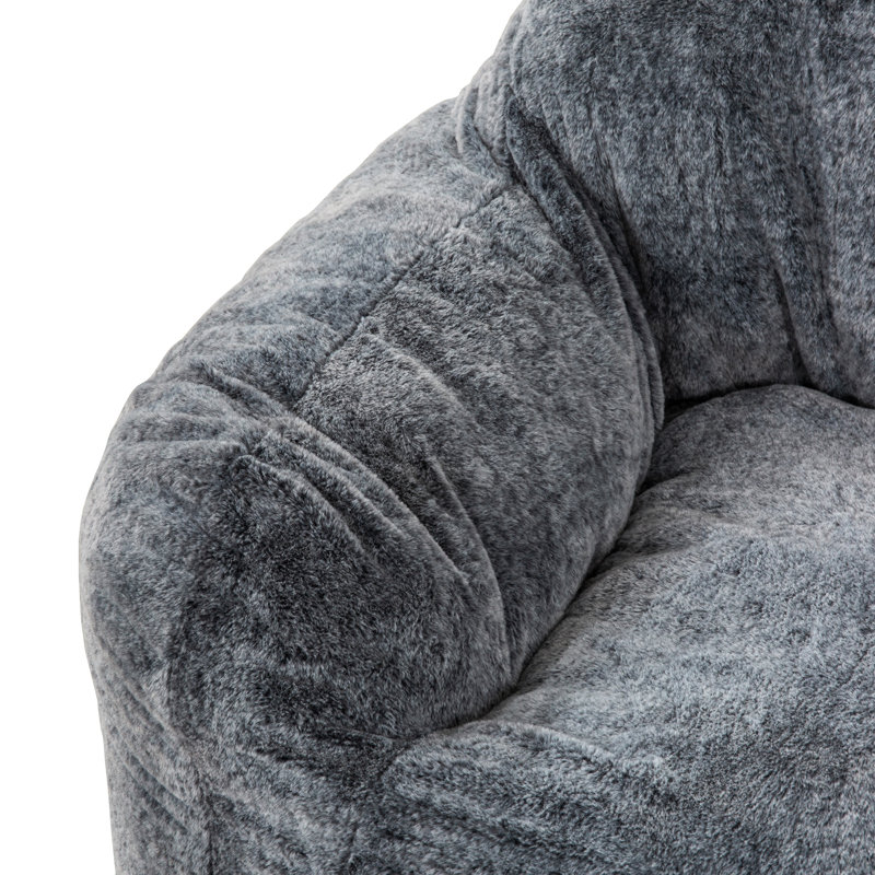 Fauteuil à billes Auch, Polyester bleu-gris, H 30 po x l 47 po x P 43 po