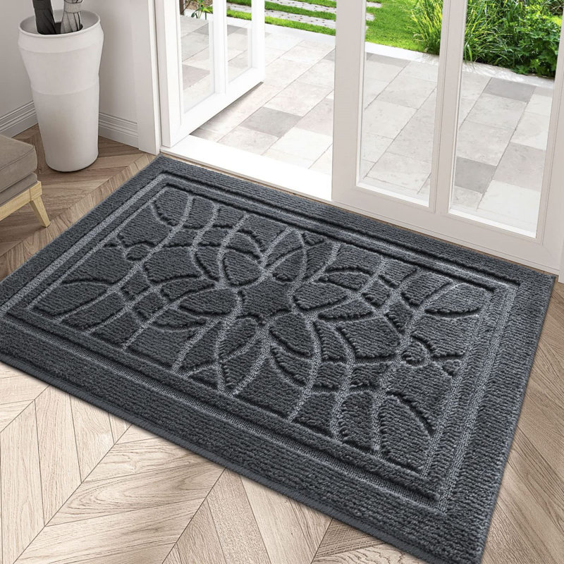 Paillasson Nodie, Gris foncé, L 31 po x L 47 po