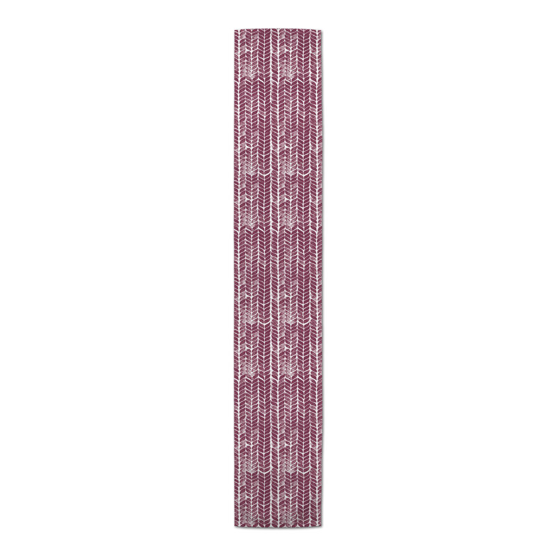 Chemin de table rectangulaire en polyester Cenya, Mauve, 90 po x 16 po