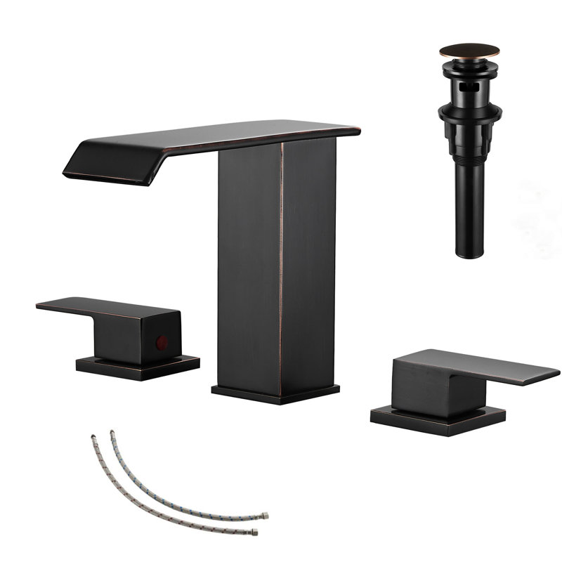 2-handle Bathroom Faucet with Drain Assembly, Oil Rubbed Bronze