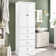 68"H Bathroom Storage Cabinet with 2 Doors and 4 Drawers Multiple Storage Space Closet System with Adjustable Shelf