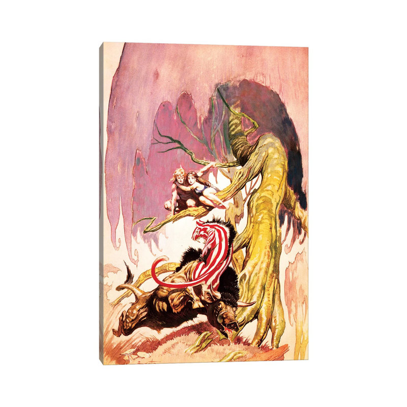 «Attacked by Frank Frazetta», impression sur toile tendue, H 12 po x l 8 po x P 0,75 po