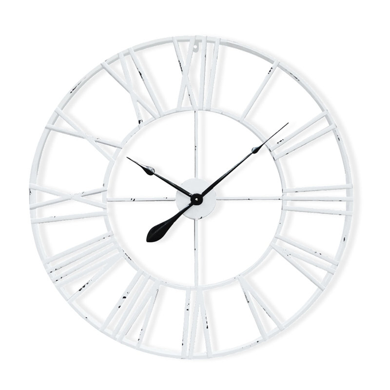 Queensway Wall Clock, 70cm H x 70cm W x 3cm D, Red gold