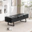 Banc de rangement rembourré en similicuir Charice-132539112
