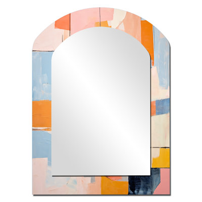 Ephemeral Thoughts Of Colorfields II - Pink Arch Wall Mirror Decor