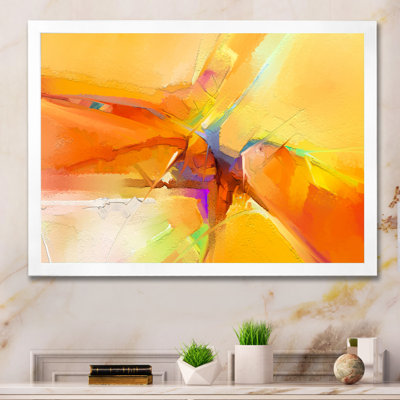 Impression de tempête jaune et orange - reproduction sur toile flottante