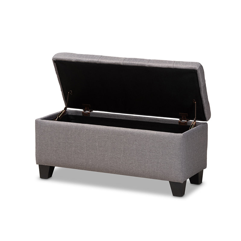 Repose-pieds rangement touffeté Kanyi, Gris