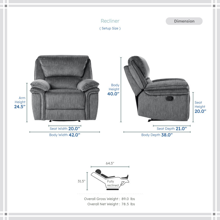 Latitude Run® Ansar 3-Piece Microfiber Push Button Power Reclining Sofa Set